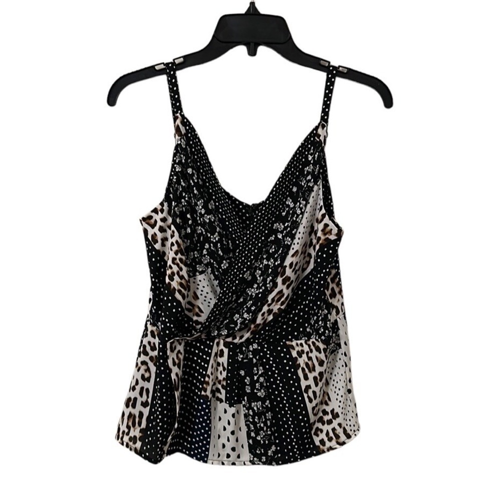 Cabi‎ Women's Mixed Media Spaghetti Strap Wrap Around Camisole Tank Top Size 6